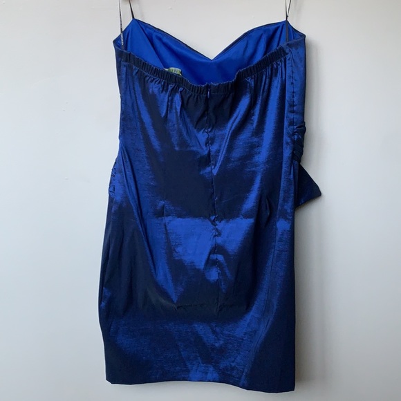 NWOT Forever 21 Plus Strapless Rhinestone Sapphire Dress - Picture 2 of 13